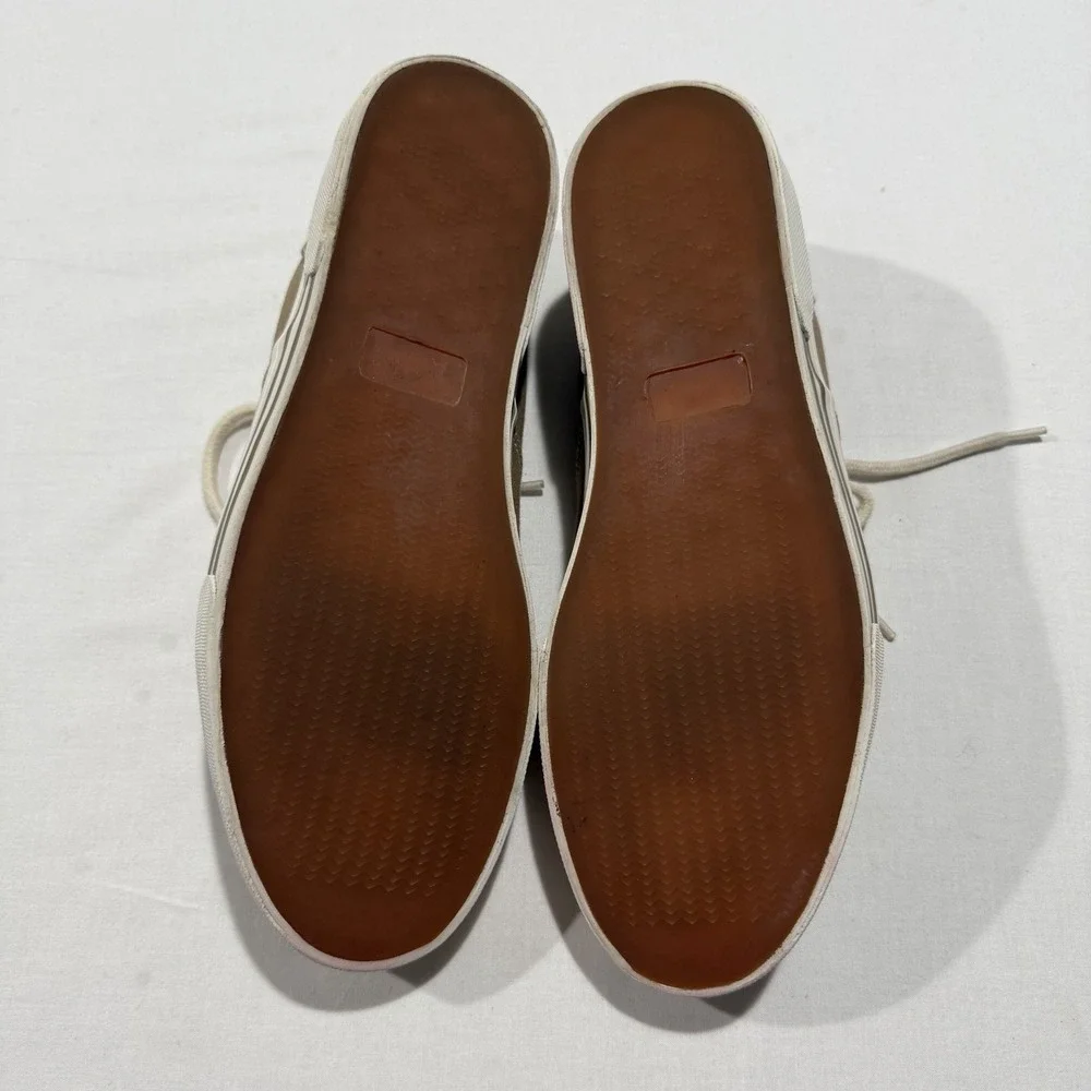 Paul & Shark Yachting Mens 12 EU 45 Canvas Boat Shoes Deck Sneakers Khaki Tan